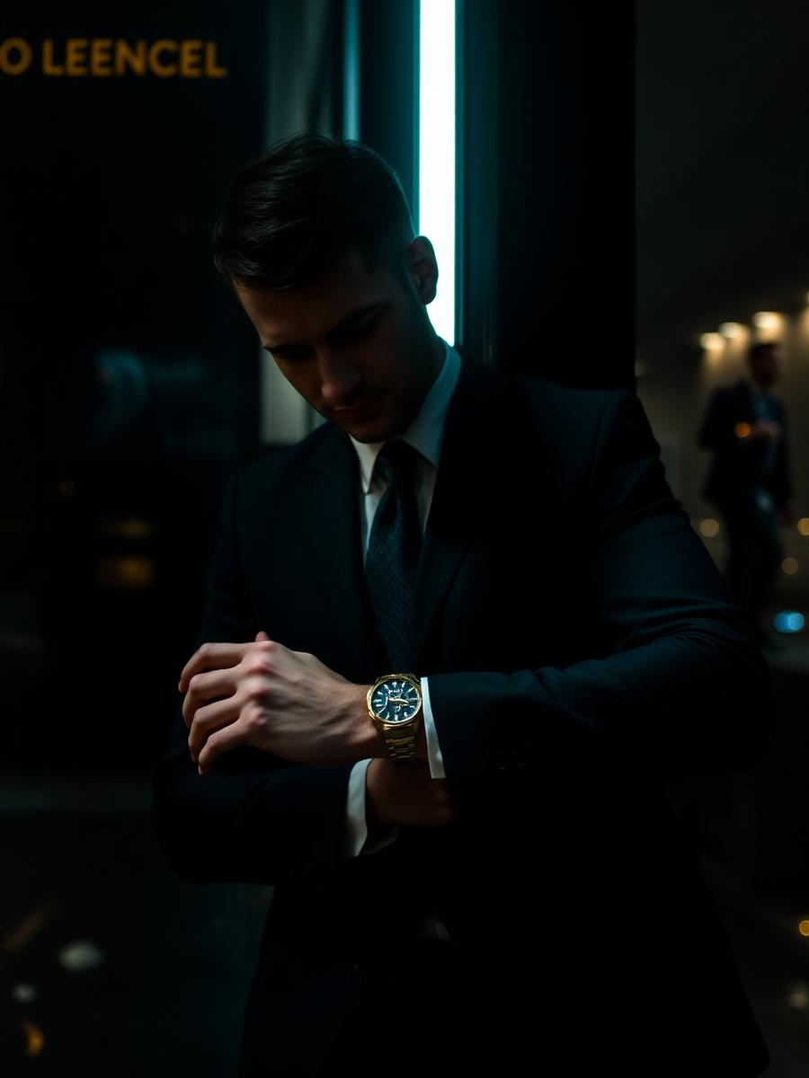 Businessman with luxury watch